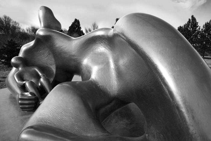 Draped Reclining Mother and Baby (1983)